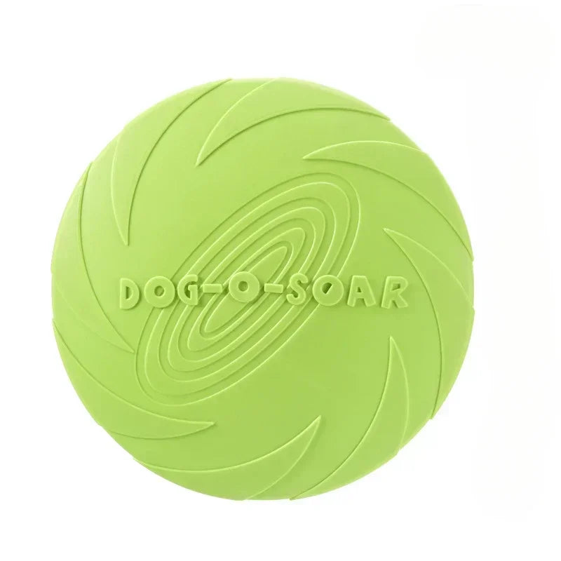 Frisbee en silicone souple vert