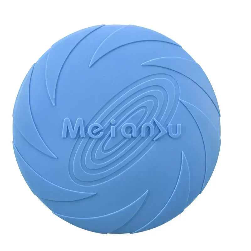 Frisbee en silicone souple bleu