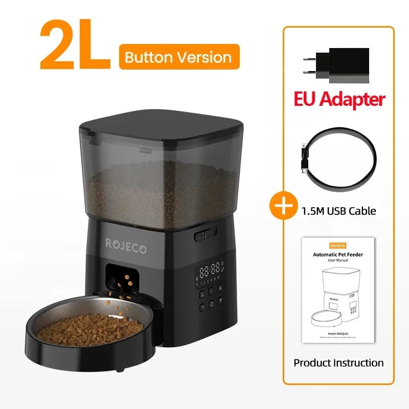 Offrez à votre animal une alimentation régulière et équilibrée, même en votre absence, grâce à ce distributeur automatique de nourriture. Conçu pour les chiens et les chats, il assure une distribution précise des repas et permet de programmer des portions adaptées aux besoins de votre compagnon.