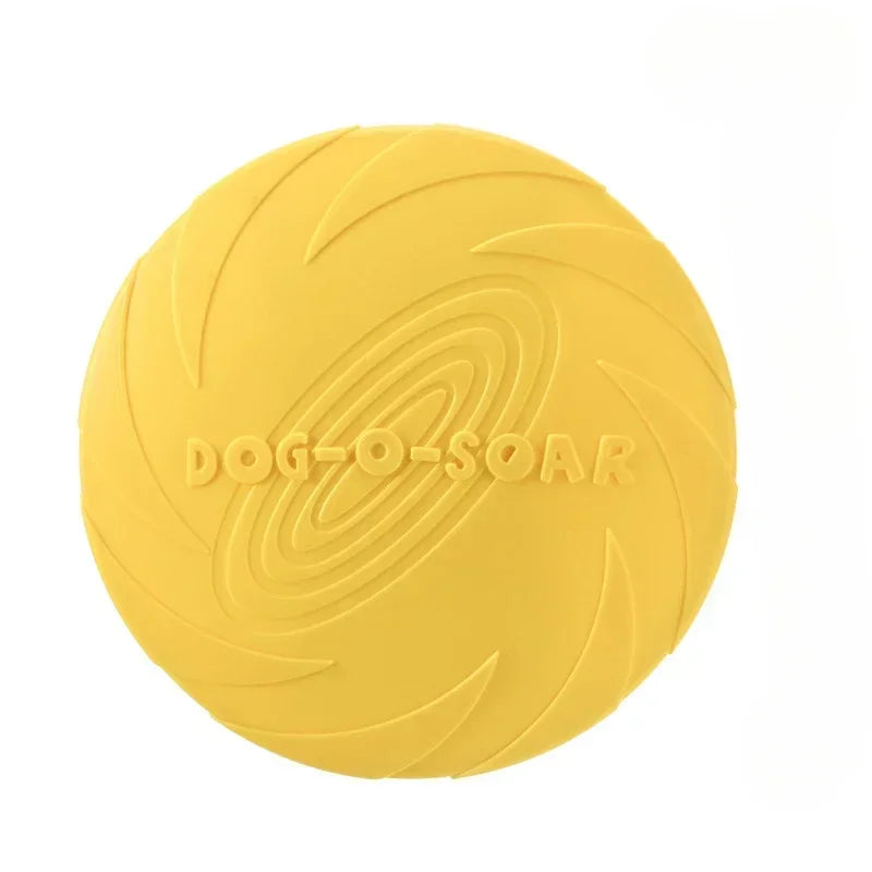 Frisbee en silicone souple jaune